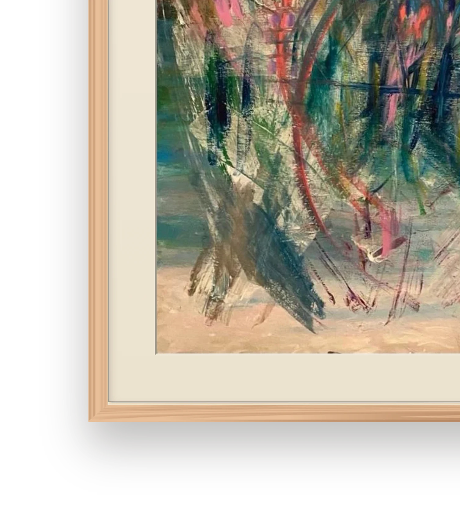 Frame and passepartout detail of Blue Surge