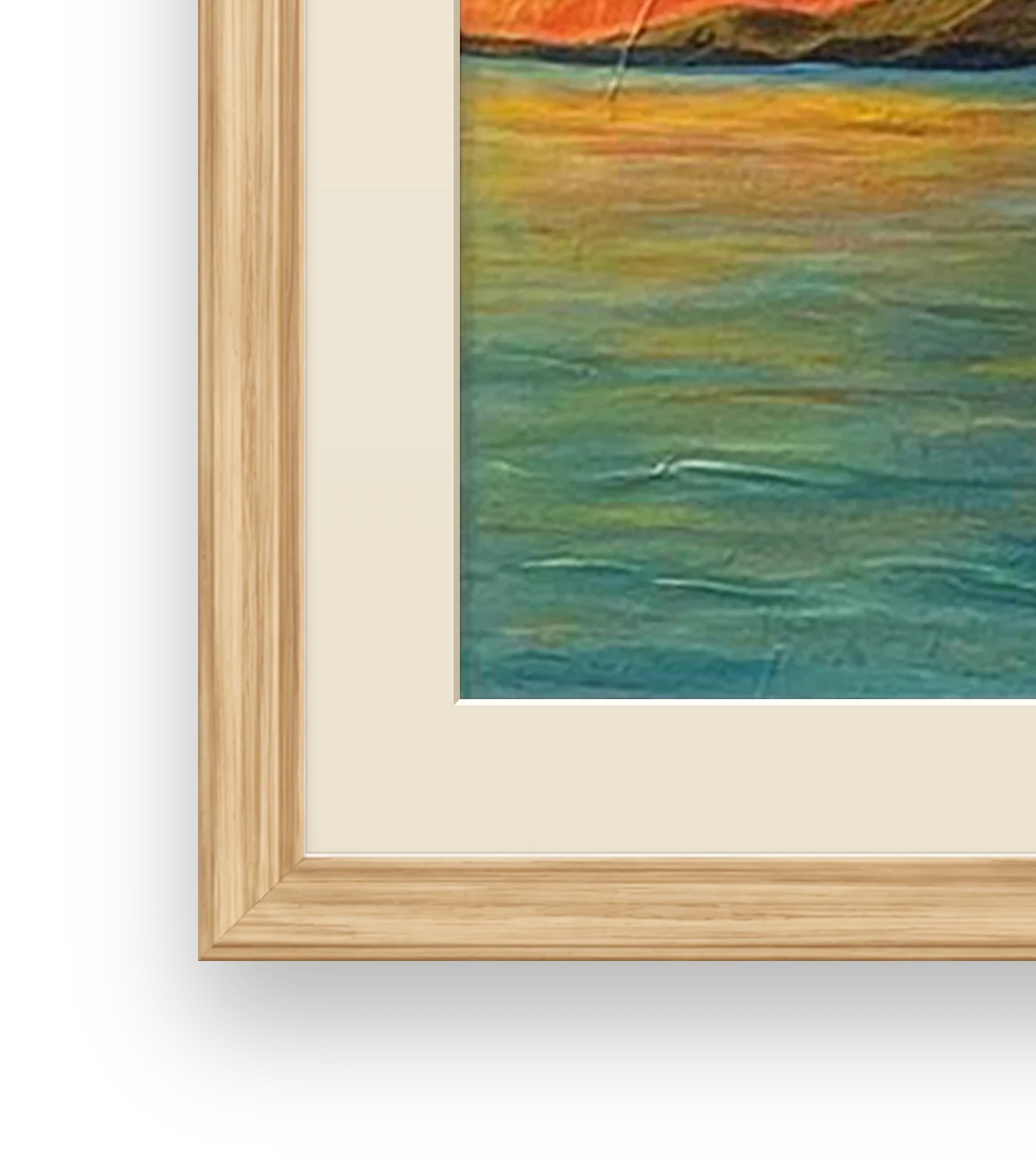 Frame and passepartout detail of Ember Horizon