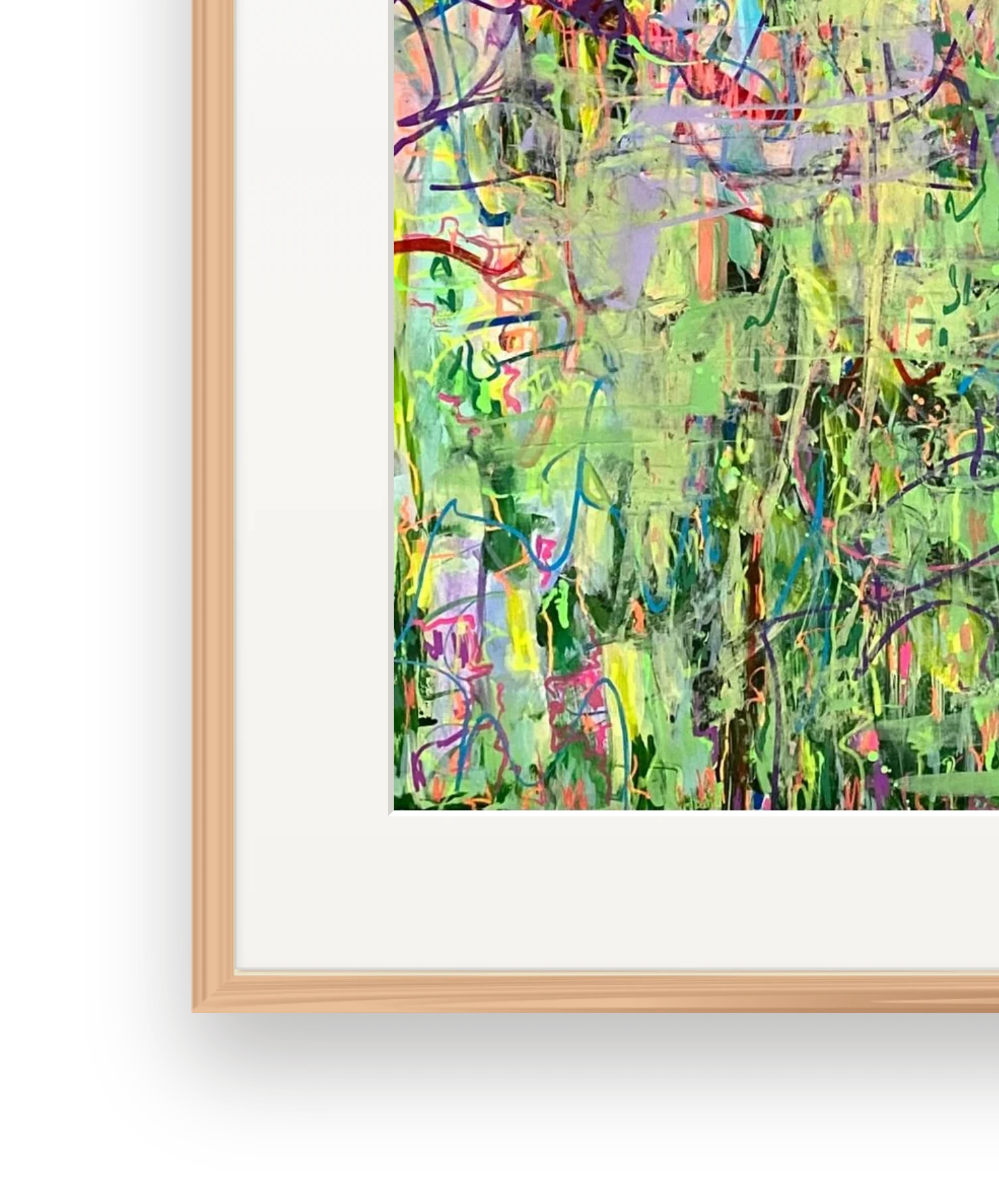 Detail von Rahmen und Passepartout von Iridescent Field